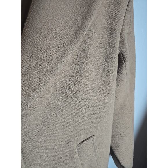 H&M Trench Coat Wool Blend Womens XS Jacket Camel Office Formal Holiday Party - Picture 9 of 10